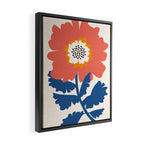 Happy Red Floral Framed Canvas Print Gallery Image 2