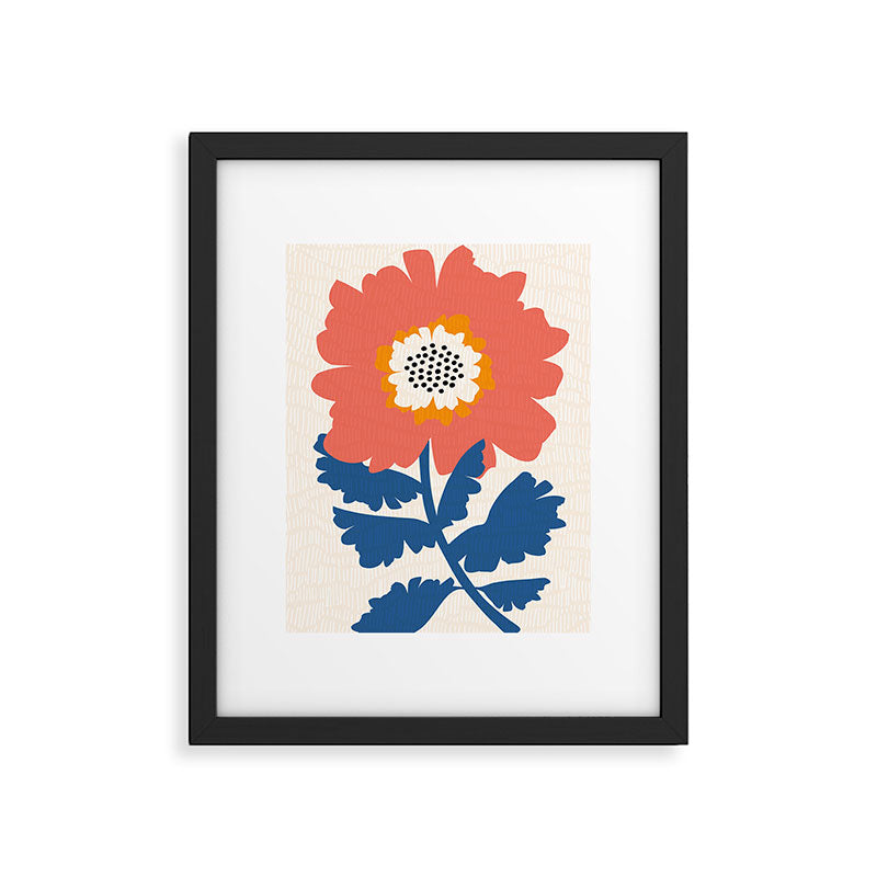 Happy Red Floral Framed Art Print Gallery Image 5