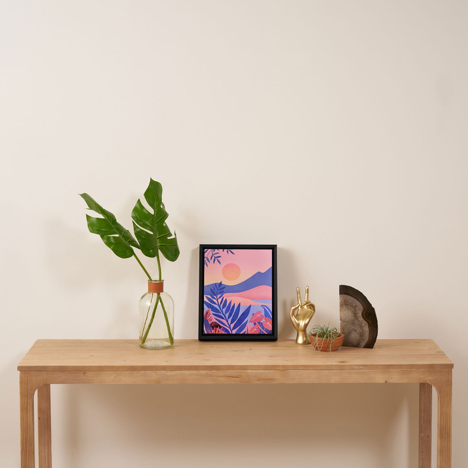 Hawaiian Sunset Tropical Landscape Framed Canvas Print Gallery Image 4