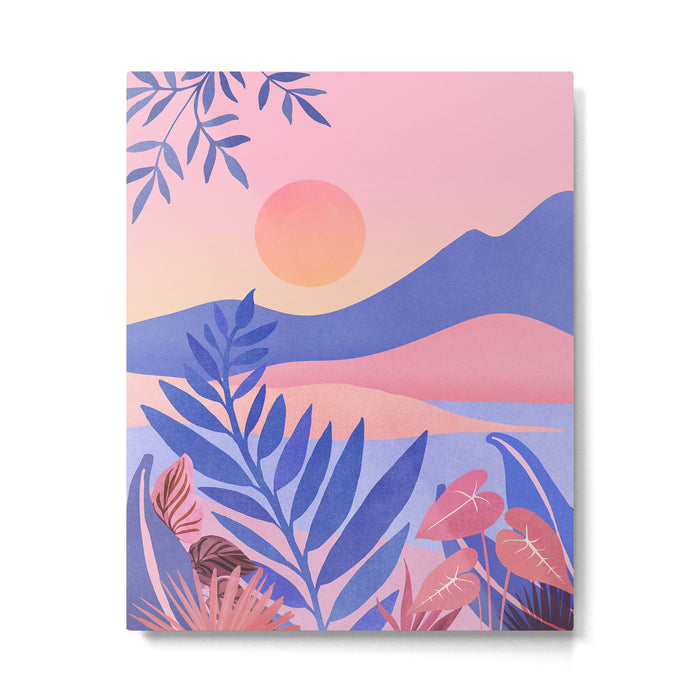 Hawaiian Sunset Tropical Landscape Metal Print Gallery Image 1