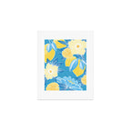 Hibiscus Lemon Botanical Pattern  Art Print Gallery Image 1