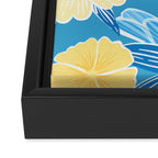 Hibiscus Lemon Botanical Pattern  Framed Canvas Print Gallery Image 3