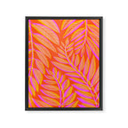 Hot Tropics II - Vertical Pink Orange Palette Framed Canvas Print Gallery Image 6