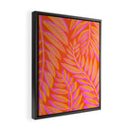 Hot Tropics II - Vertical Pink Orange Palette Framed Canvas Print Gallery Image 2