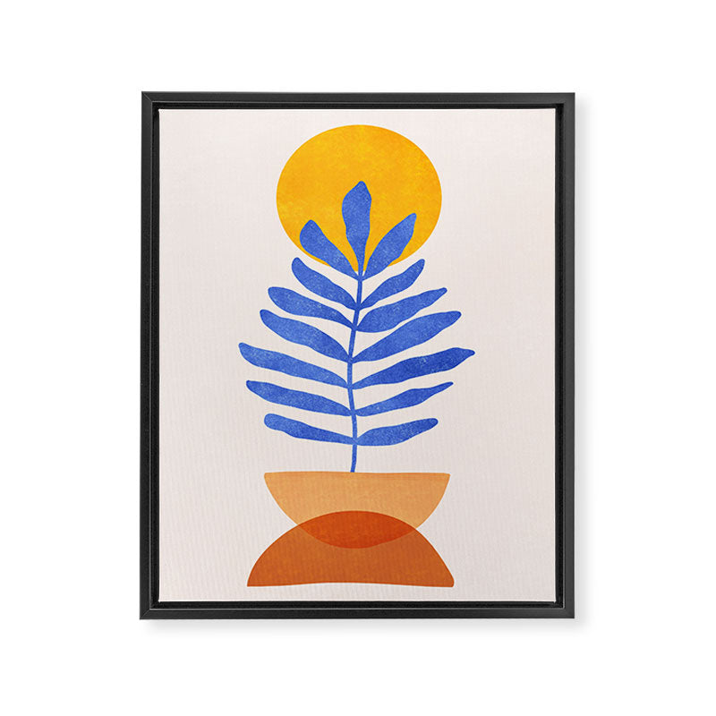 Indie Fern - Abstract Botanical  Framed Canvas Print Gallery Image 6