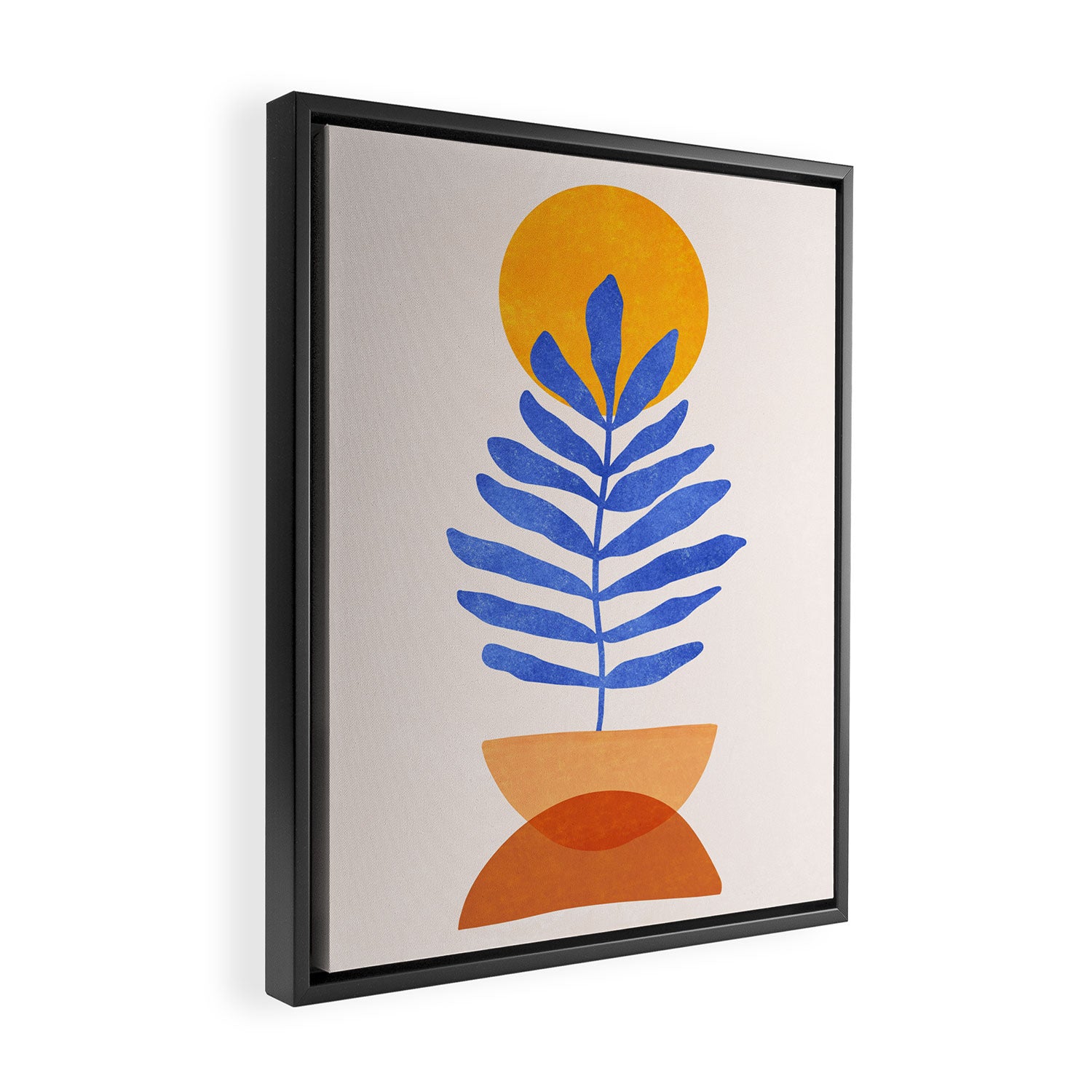 Indie Fern - Abstract Botanical  Framed Canvas Print Gallery Image 2