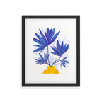 Indigo Blooms Abstract Botanical Framed Art Print Gallery Image 5