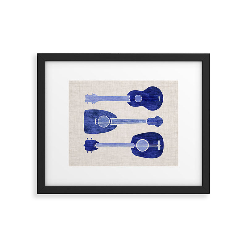 Indigo Blue Ukuleles Framed Art Print Gallery Image 5