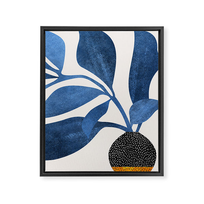 Indigo Ivy Houseplant Painting Framed Canvas Print Gallery Image 1