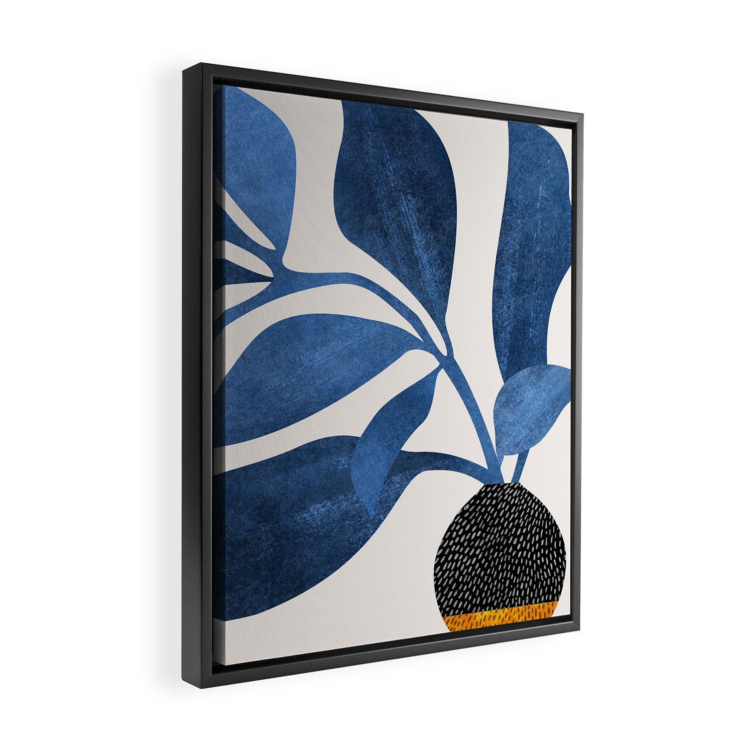Indigo Ivy Houseplant Painting Framed Canvas Print Gallery Image 2