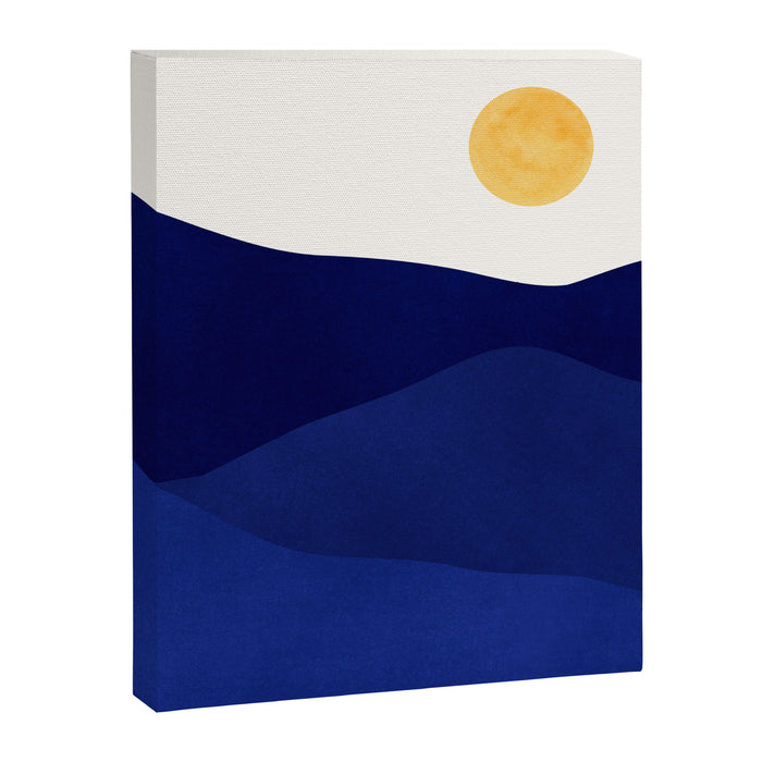 Indigo Mountains Abstract Landscape Canvas Print Gallery Image 1