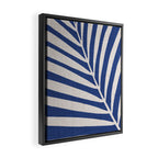 Indigo Palm Minimal Botanical Framed Canvas Print Gallery Image 2
