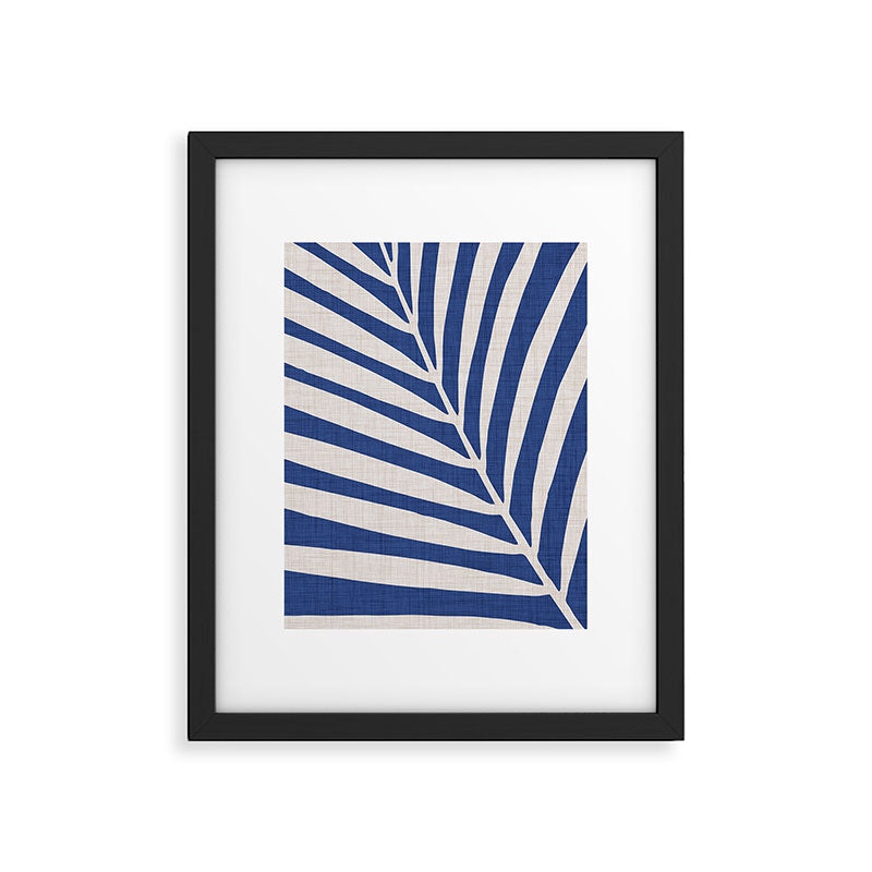 Indigo Palm Minimal Botanical Framed Art Print Gallery Image 4