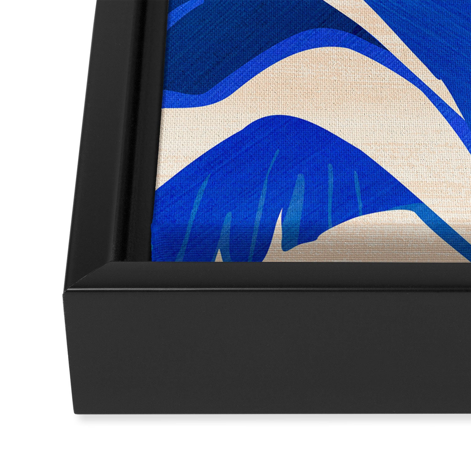 Indigo Tropics - Modern Coastal Design Framed Canvas Print Gallery Image 3