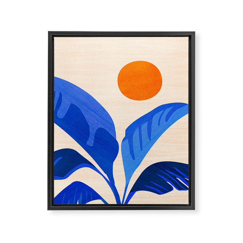 Indigo Tropics - Modern Coastal Design Framed Canvas Print Gallery Image 8