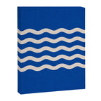 Indigo Waves in Blue and White Canvas Print Gallery Image 8