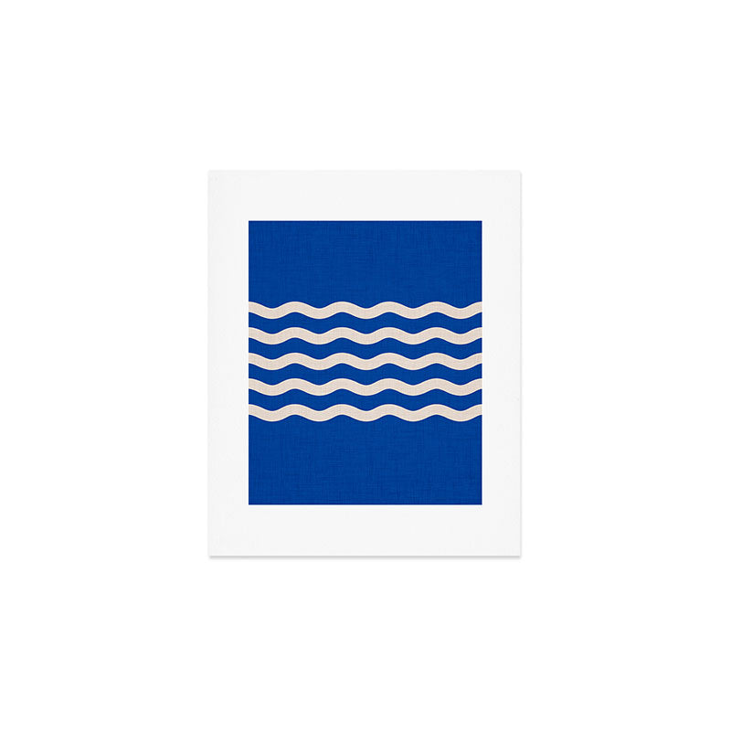 Indigo Waves in Blue and White Art Print Gallery Image 1