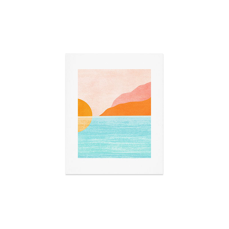 Island Sunset Abstract Landscape Art Print Gallery Image 1