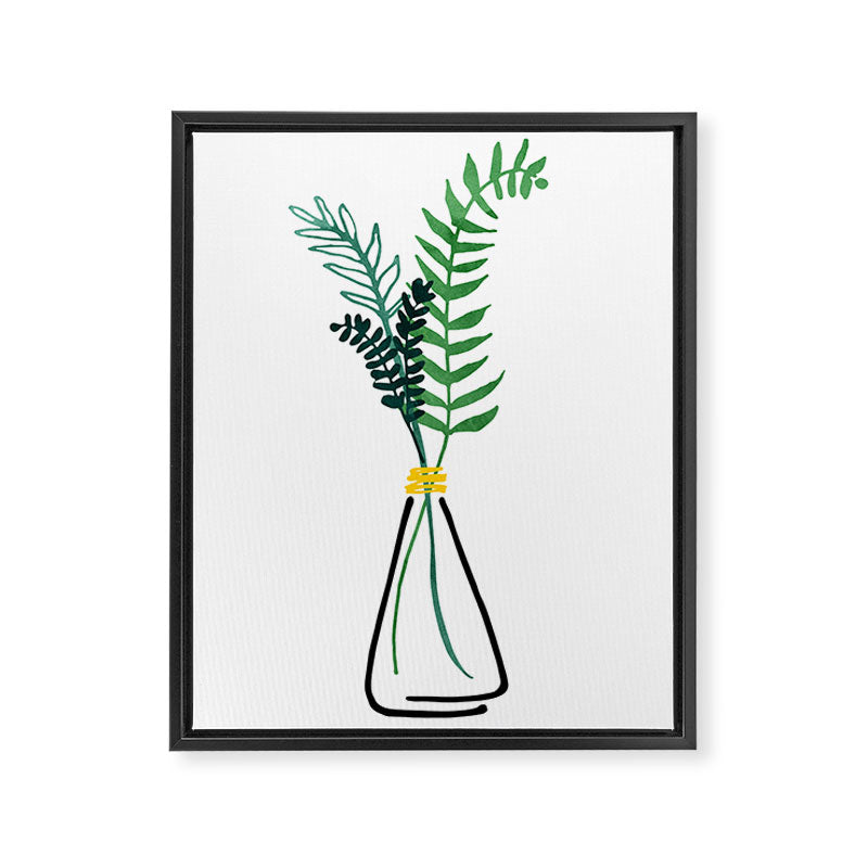 Italian Herbs Botanical Illustration Framed Canvas Print Gallery Image 6