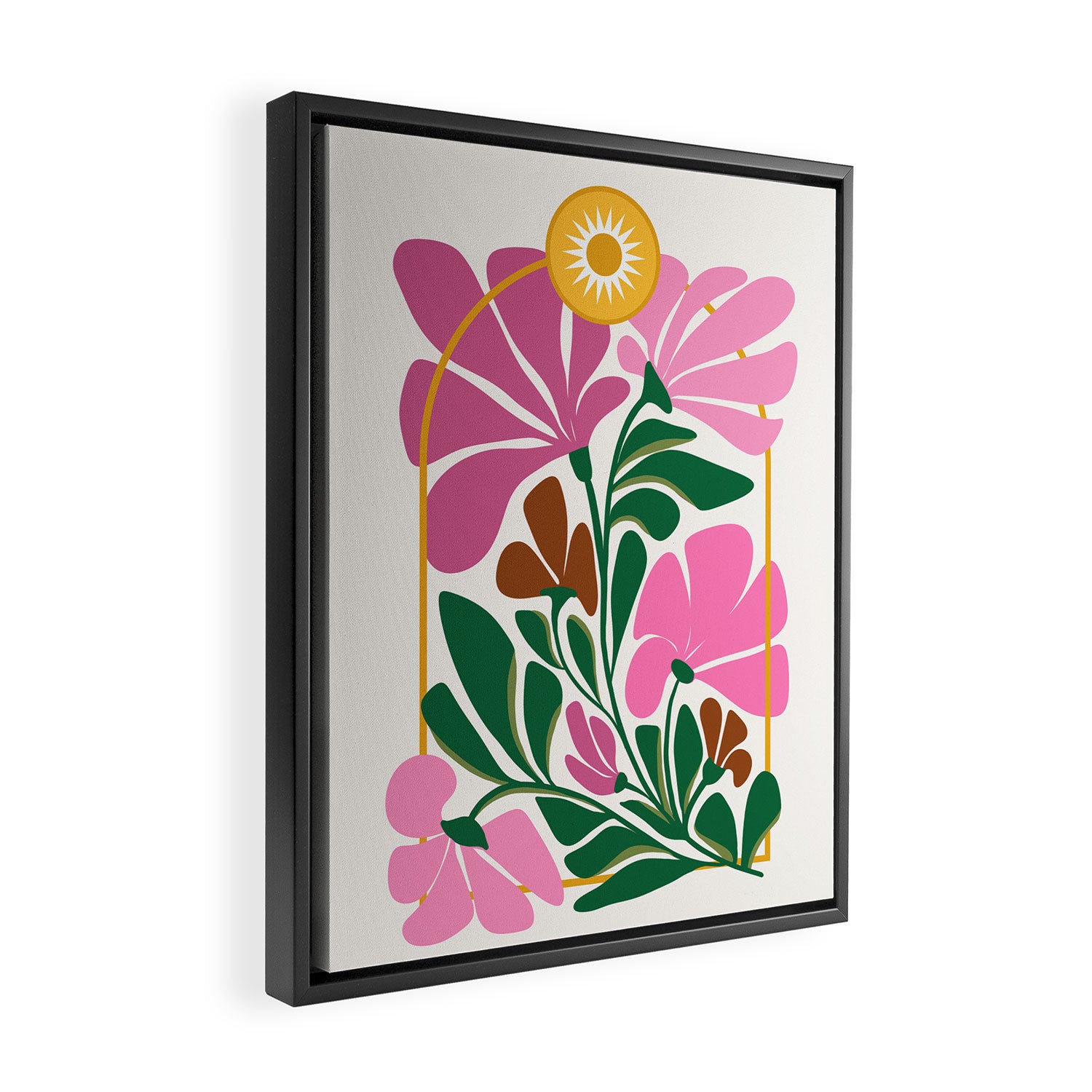 Jardin du Soleil - Garden of the Sun Framed Canvas Print Gallery Image 2