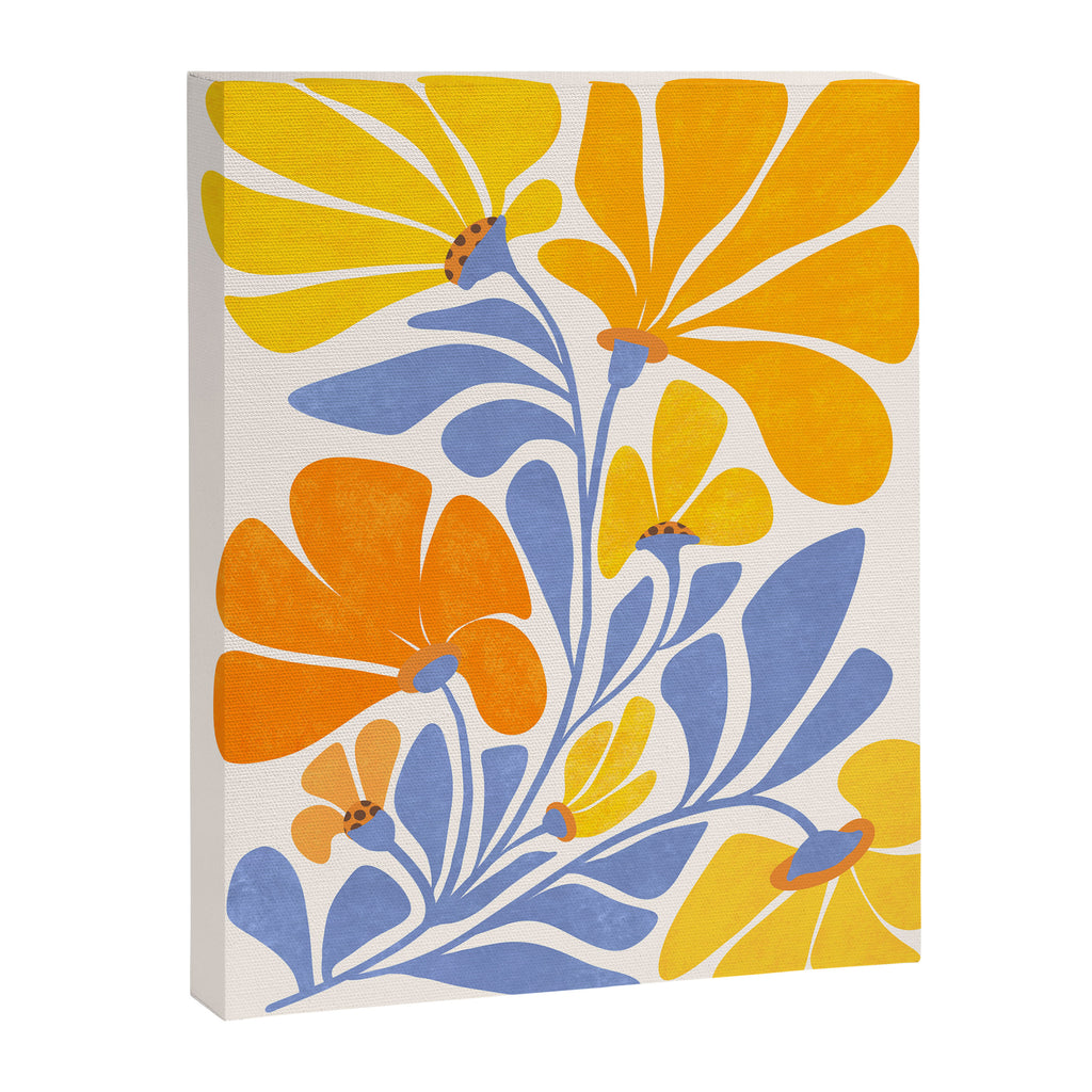 Joyful Sunflowers Floral Illustration Canvas Print Gallery Image 6