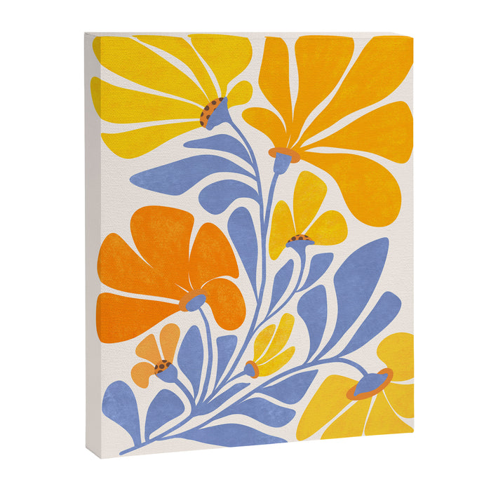 Joyful Sunflowers Floral Illustration Canvas Print Gallery Image 1