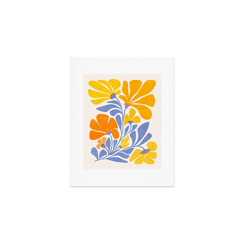 Joyful Sunflowers Floral Illustration Art Print Gallery Image 1