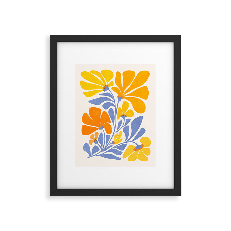 Joyful Sunflowers Floral Illustration Framed Art Print Gallery Image 4