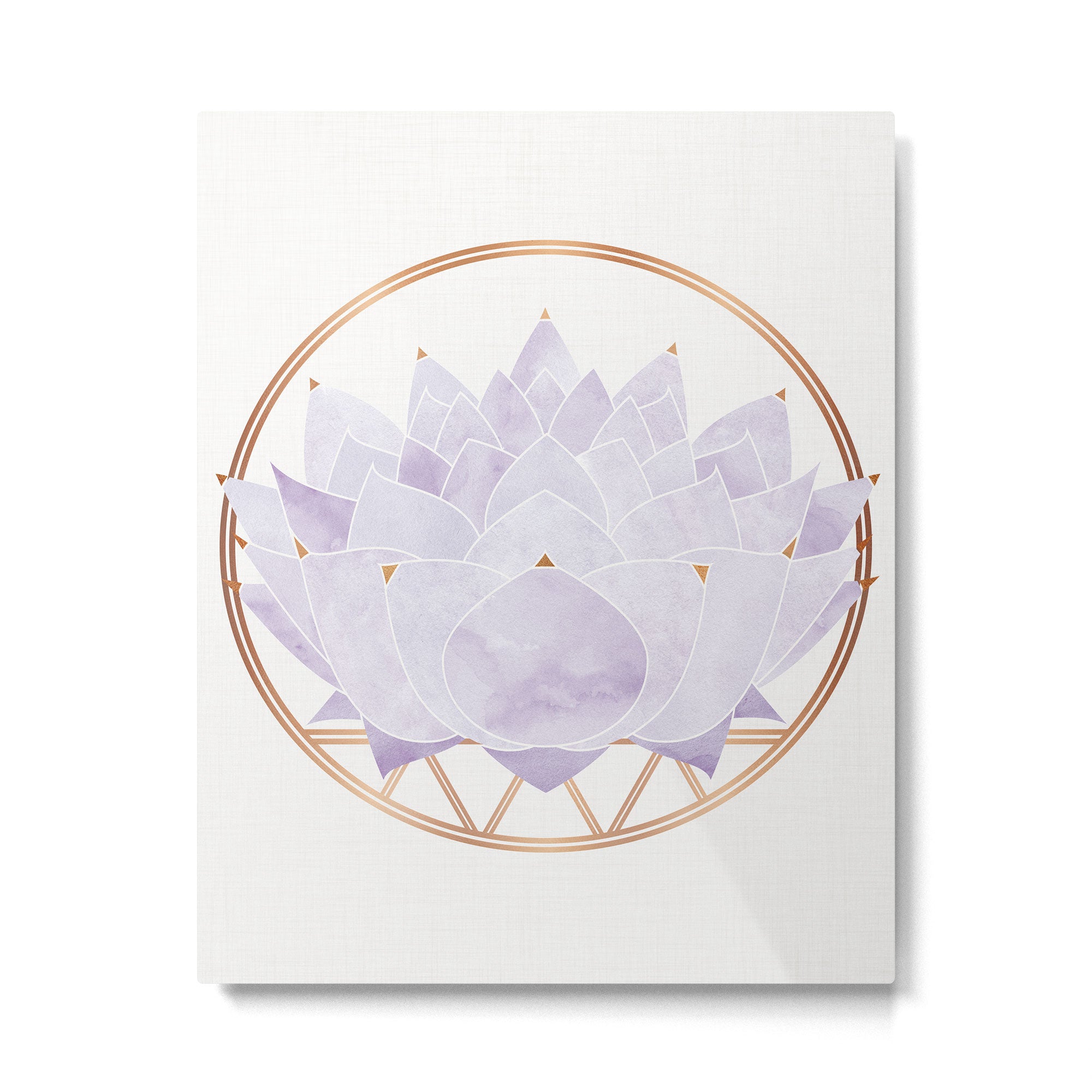 Lavender Lotus Blossom Watercolor Metal Print Gallery Image 6