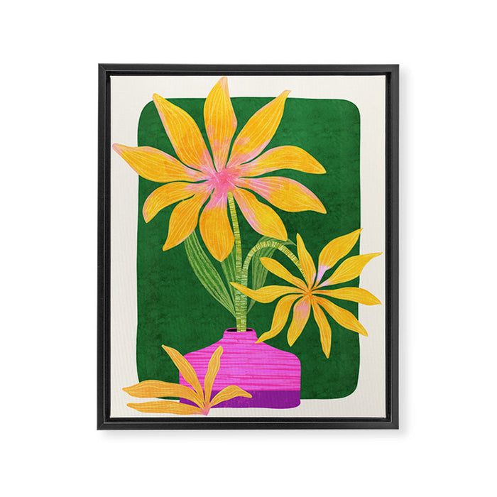 Leopard Flowers Still Life Framed Canvas Print Gallery Image 1
