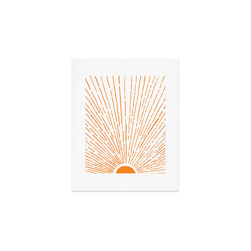 Let The Sunshine In - Orange Art Print Gallery Image 1
