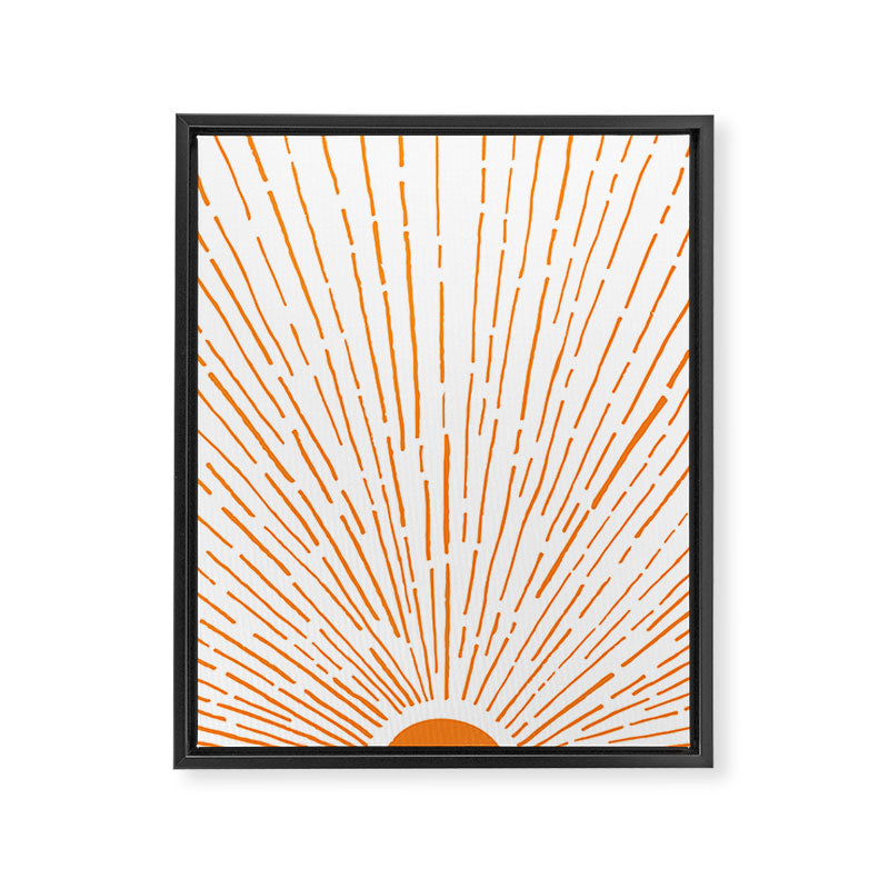 Let The Sunshine In - Orange Framed Canvas Print Gallery Image 6