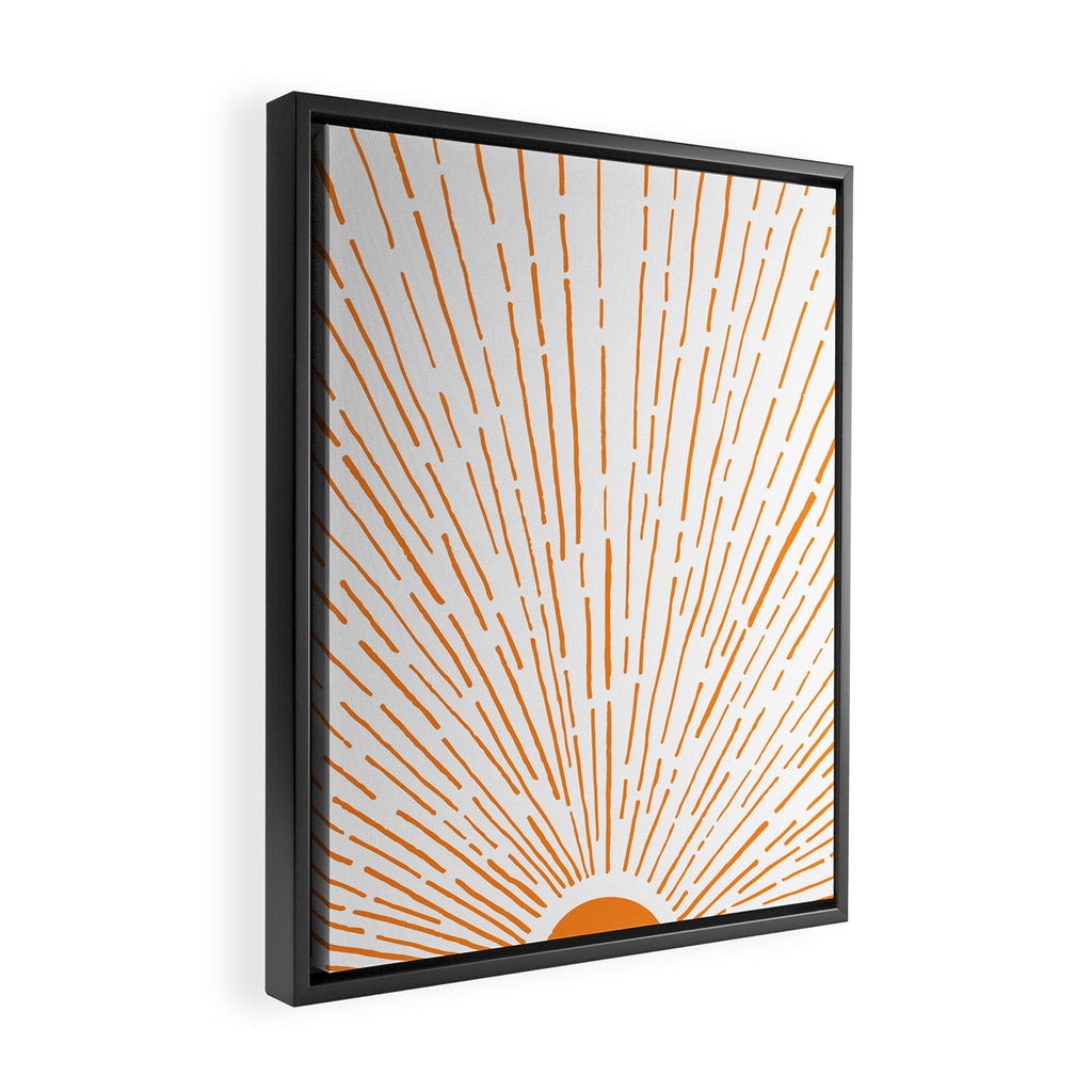 Let The Sunshine In - Orange Framed Canvas Print Gallery Image 2