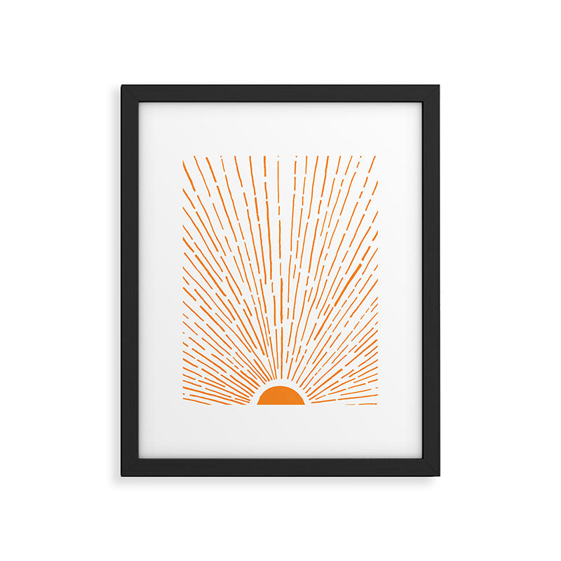 Let The Sunshine In - Orange Framed Art Print Gallery Image 5