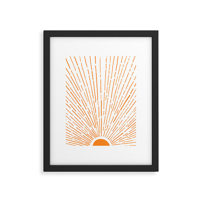 Let The Sunshine In - Orange Framed Art Print Gallery Image 1
