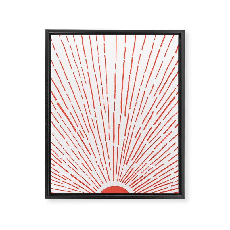 Let The Sunshine In - Red Framed Canvas Print Gallery Image 6