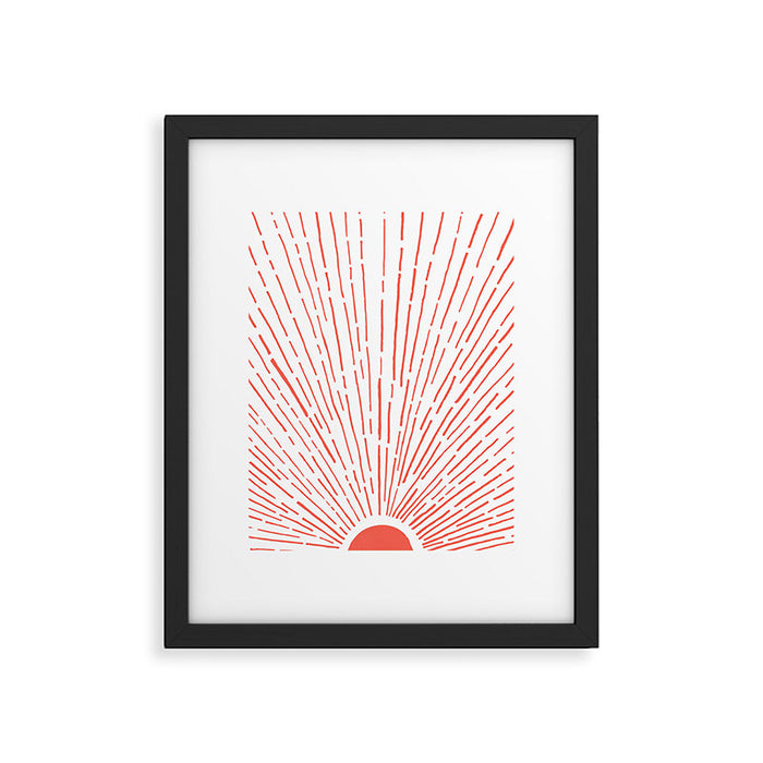 Let The Sunshine In - Red Framed Art Print Gallery Image 1
