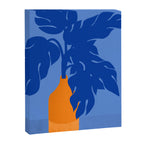 Light In The Darkness  - a blue tropical still life painting Canvas Print Gallery Image 6