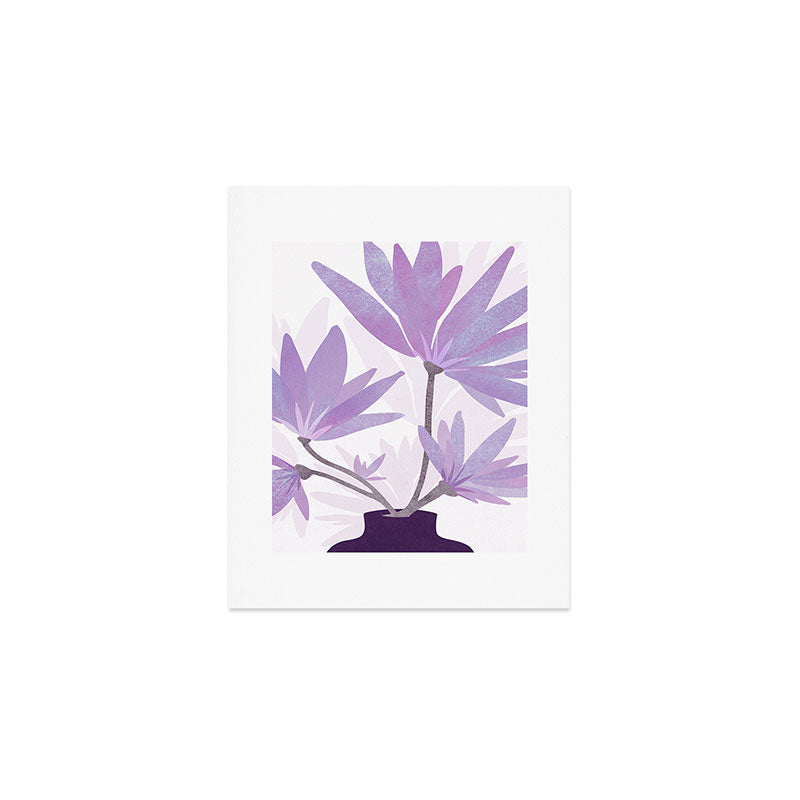 Lilac Blooms Floral Illustration Art Print Gallery Image 1