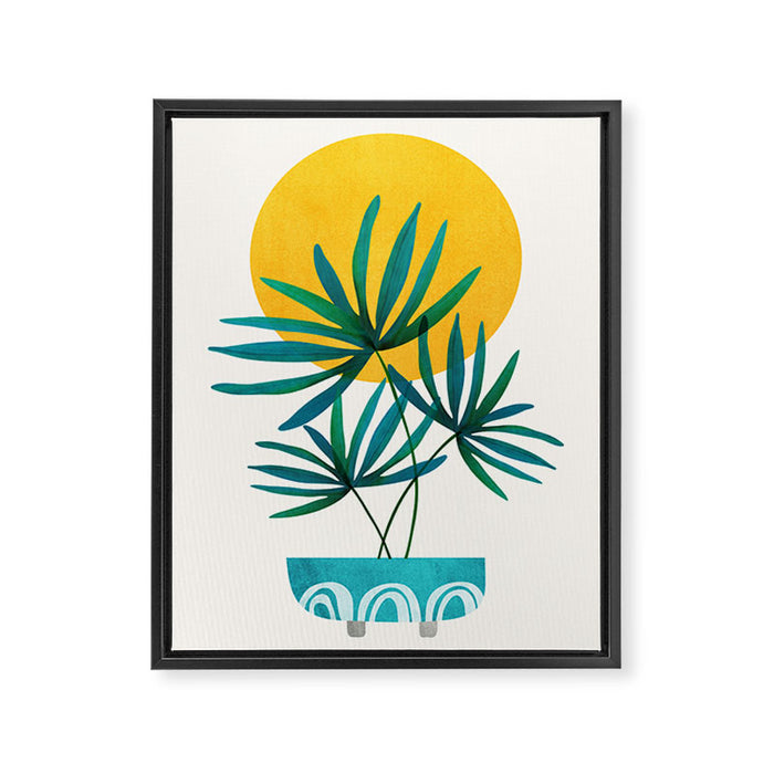 Little Palm + Sunshine Framed Canvas Print Gallery Image 1