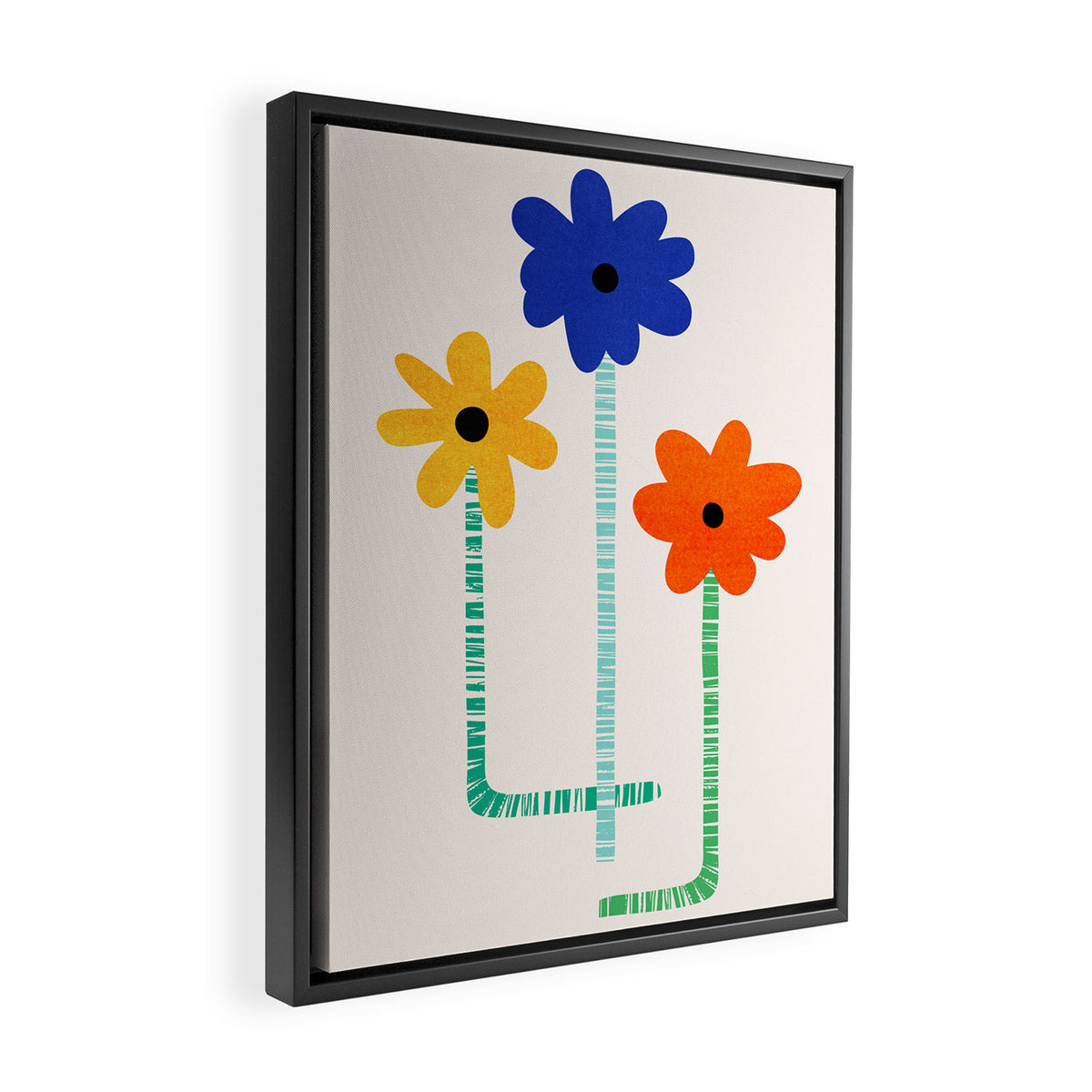 Lollipop Flowers Illustration Framed Canvas Print Gallery Image 2