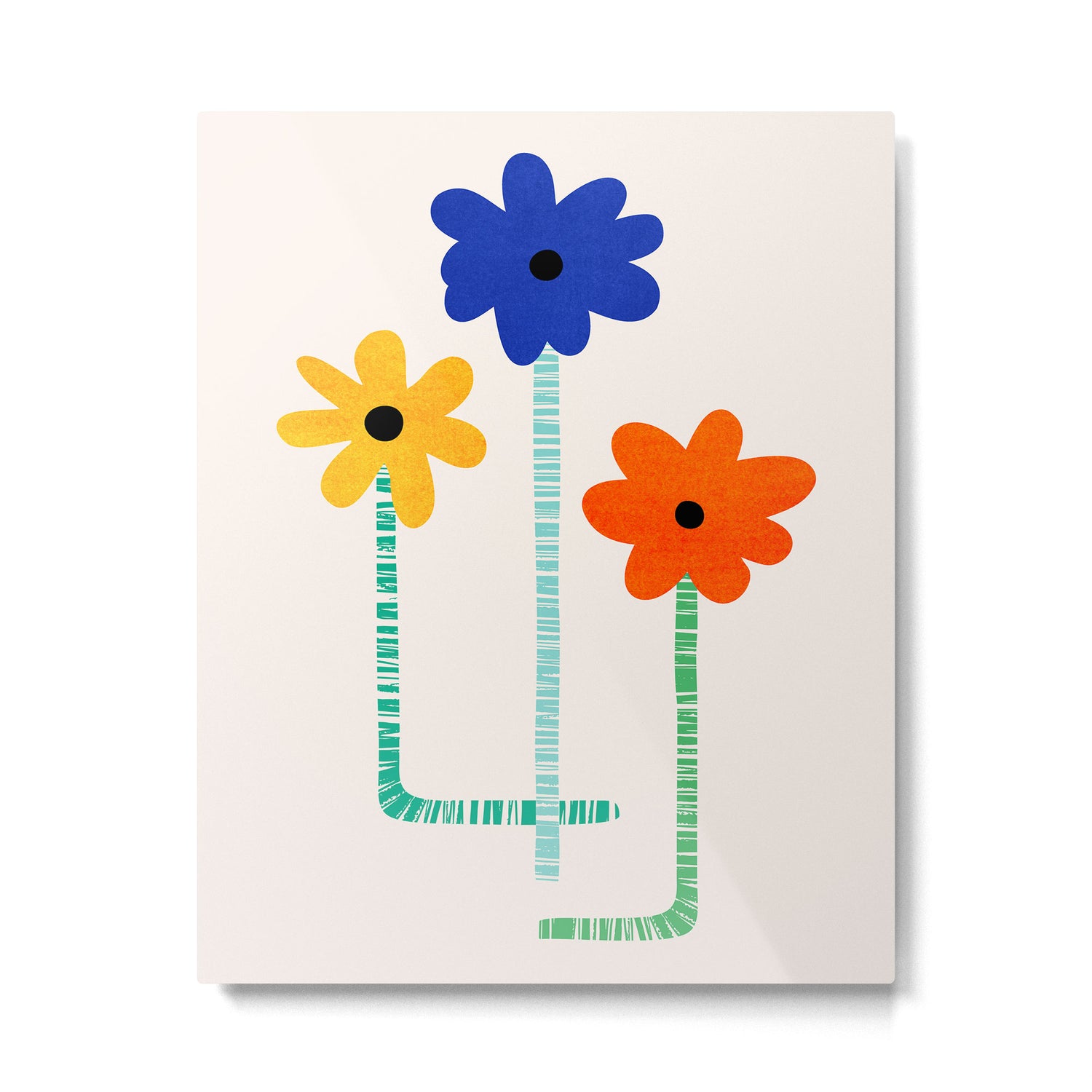 Lollipop Flowers Illustration Metal Print Gallery Image 4