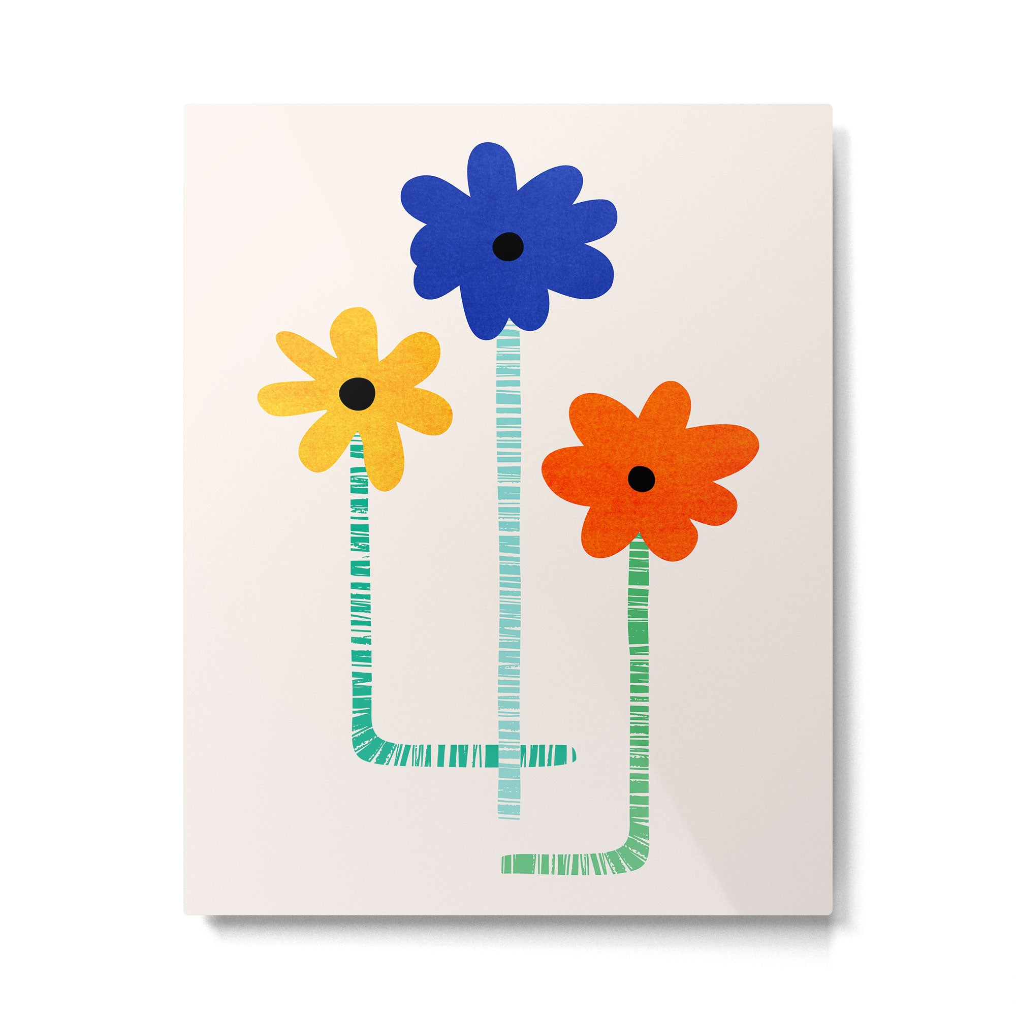 Lollipop Flowers Illustration Metal Print Gallery Image 4