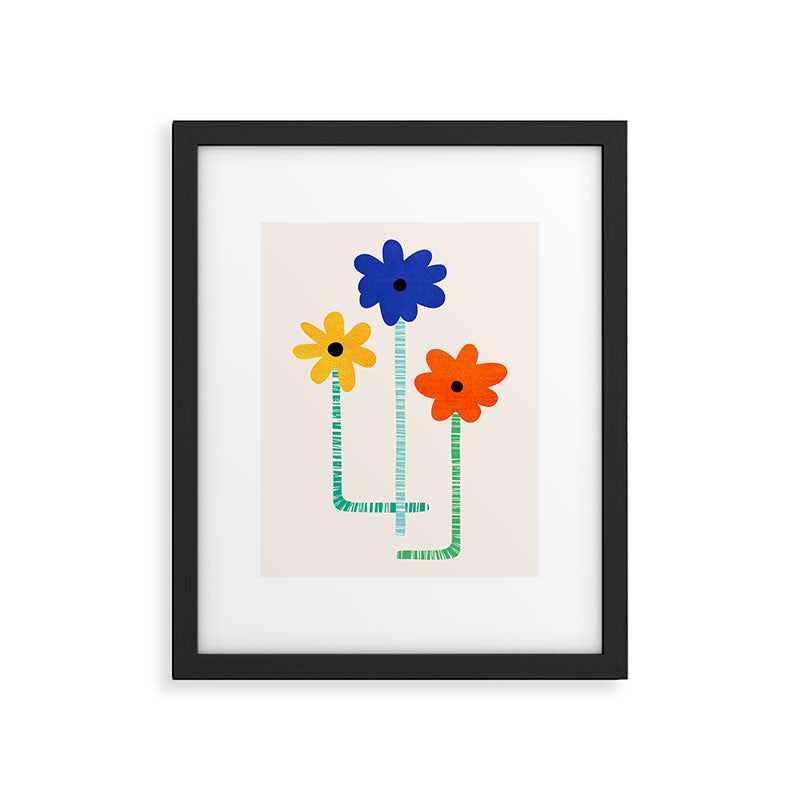 Lollipop Flowers Illustration Framed Art Print Gallery Image 5