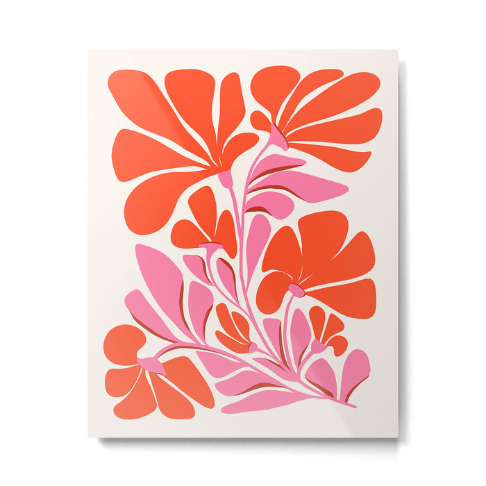 Love Is In The Air - Floral Illustration  Metal Print Gallery Image 1