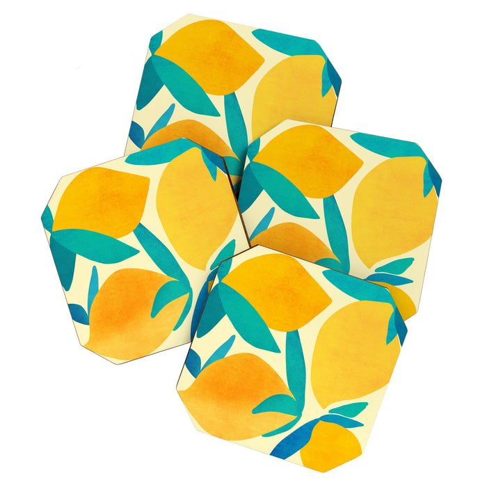 Mangoes - Tropical Fruit Illustration Coaster Gallery Image 1