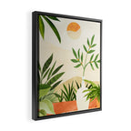 Mediterranean Terrace - Colorful Landscape Illustration Framed Canvas Print Gallery Image 2
