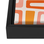 Mellow Mid Mod in Pink and Orange Framed Canvas Print Gallery Image 3