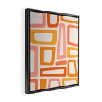 Mellow Mid Mod in Pink and Orange Framed Canvas Print Gallery Image 2