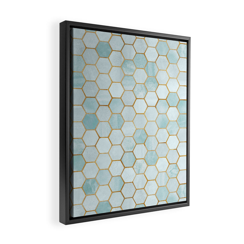 Mermaid Stone with Metallic Accent Framed Canvas Print Gallery Image 2